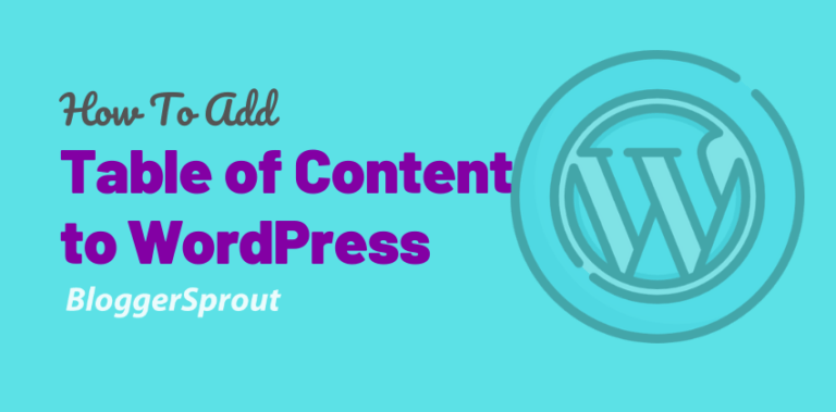 How To Add Table of Content to WordPress