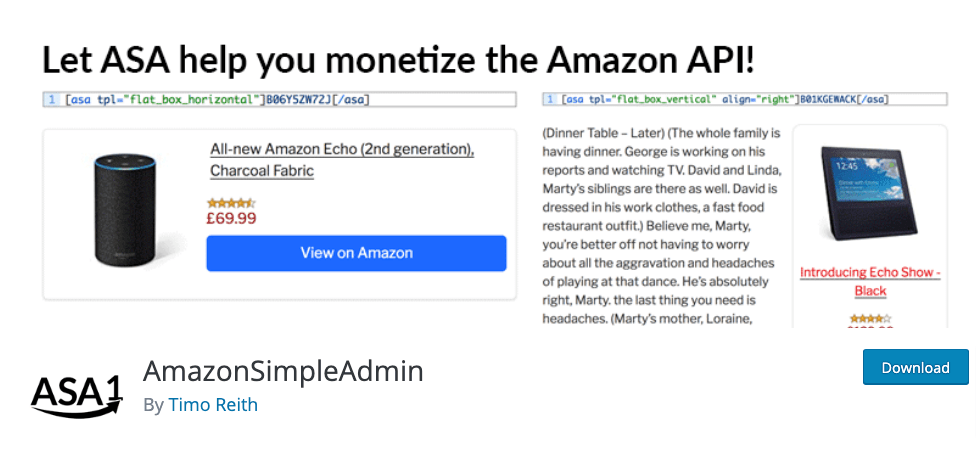 AmazonSimpleAdmin amazon affiliate plugin
