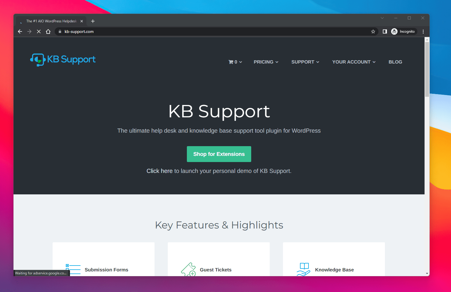 kb support help desk customer support wordpress